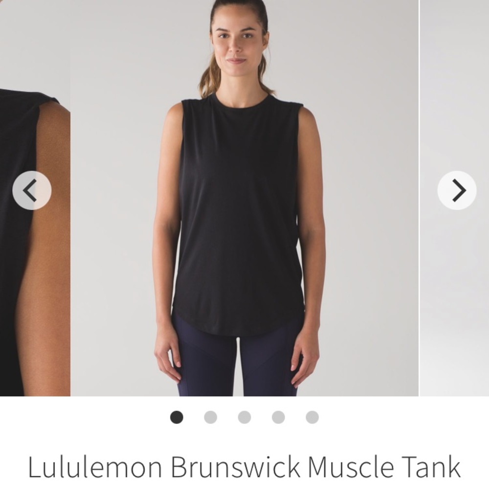 Lululemon Brunswick Muscle Tank Black SOLD OUT 4